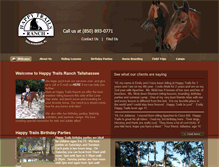 Tablet Screenshot of happytrailsranch.com